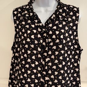 ANN Taylor Button Up Heart Shape Shirt XL